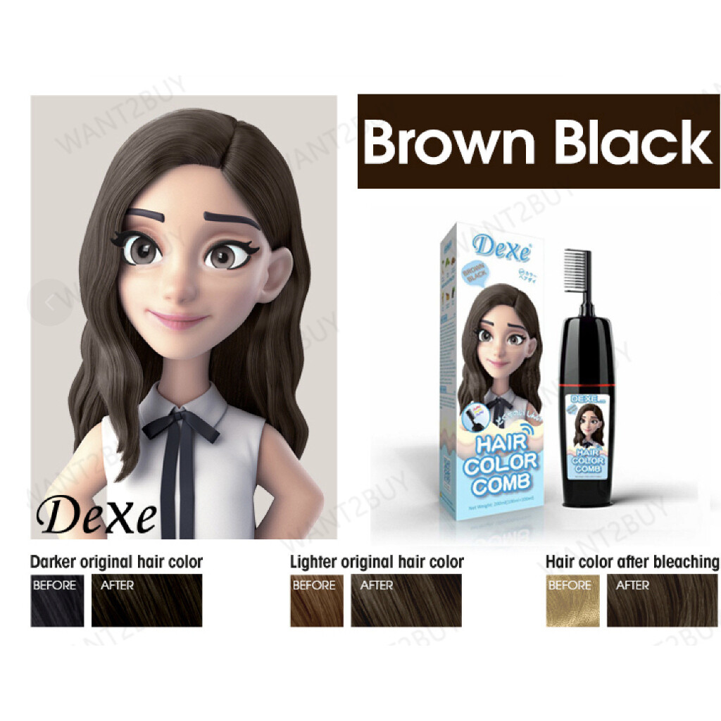 DEXE Hair Color Comb 200ml Exp08/25 Golden Brown Black Cherry Freshlight Permanent Hair Dye