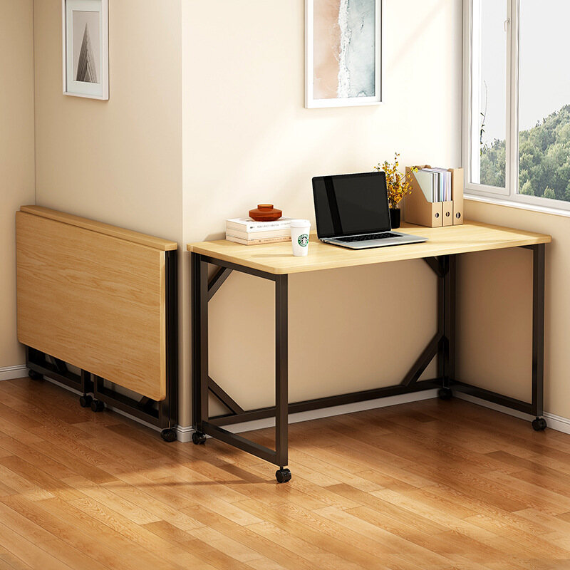 Foldable computer desk, desktop desk, simple desk for home, small desk in bedroom, simple study desk, writing desk