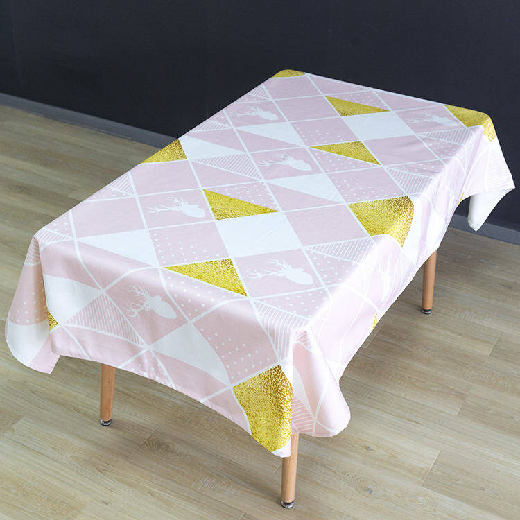 Nordic Waterproof and Oil-proof Tablecloth Light Luxury High Grade Rectangular Table Cloth Table Mat Woven Coffee Table Tablecloth 121504