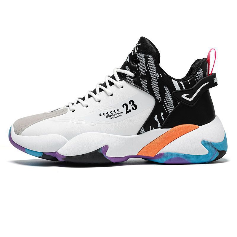 SINRANSINYA丨Men's high-top ankle basketball shoes elastic bottom wear-resistant sports shoes mesh breathable basketball shoes