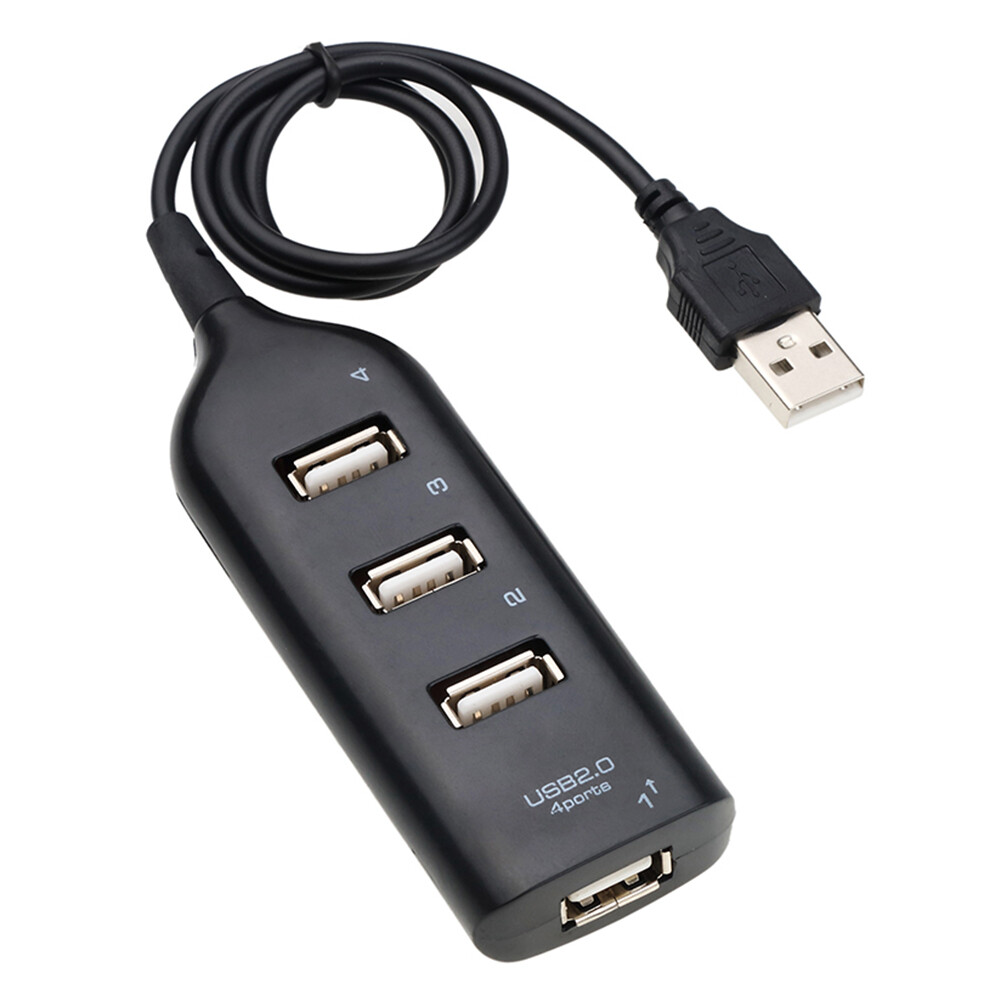 USB Hub 5Mbps High Speed Multi USB 2.0 Adapter Expander 4 Port Splitter
