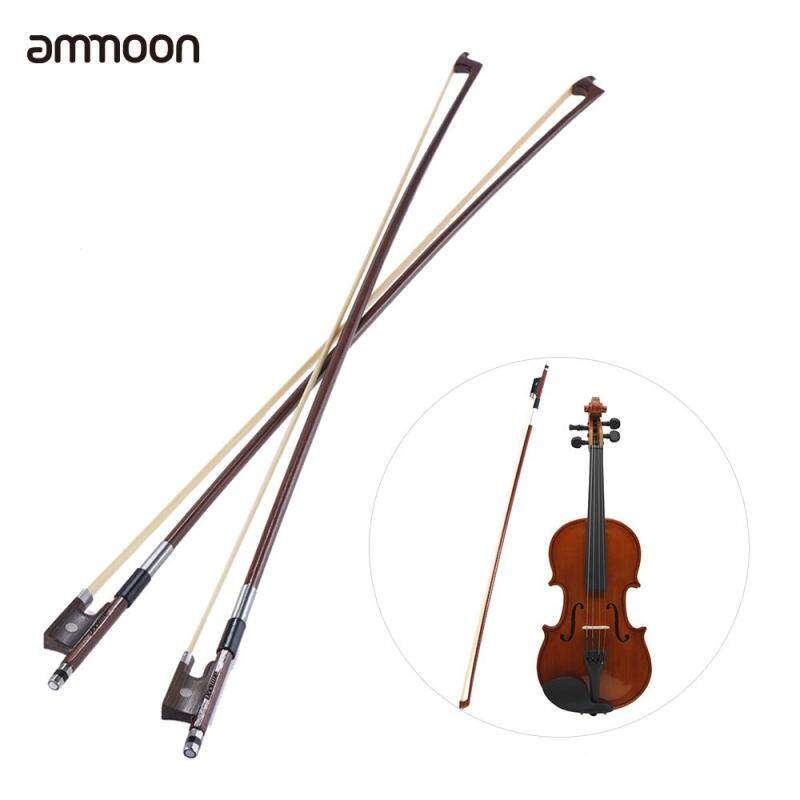 Full Size 4/4 Violin Fiddle Bow Well Balanced Round Brazil Wood Stick Horsehair Exquisite, Pack of 2pcs Malaysia