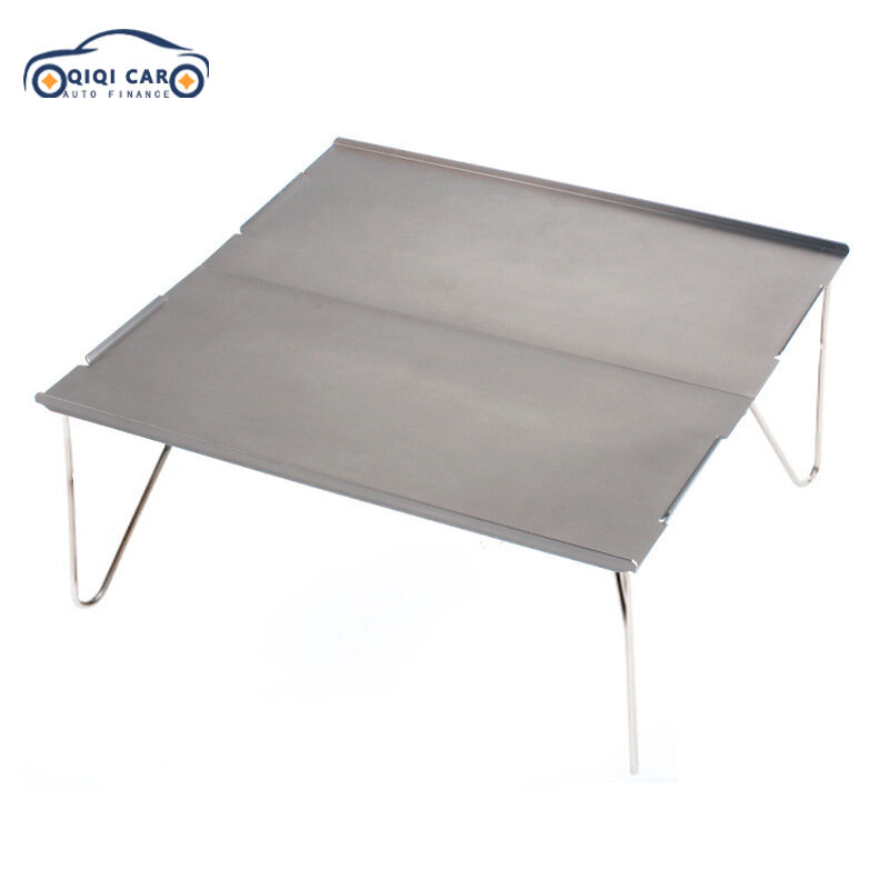 QIQI Ultralight Portable Table Hiking Camping Folding Aluminum Table Outdoor Mini Desk for Travel