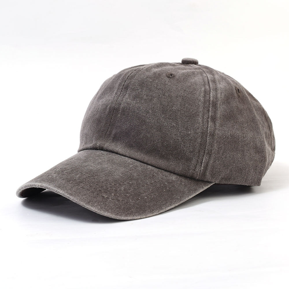 2023 Vintage Fashion Washed Cotton Plain Snapback Adjustable Baseball Cap Unisex Sun Hats