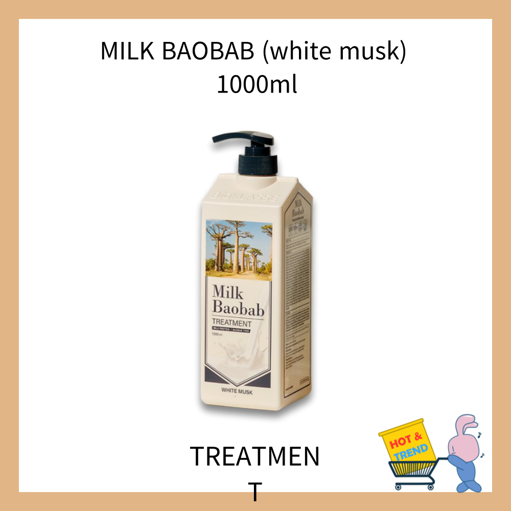 [MILK BAOBAB] White Musk 4 type body wash 1000ml / body lotion 500ml