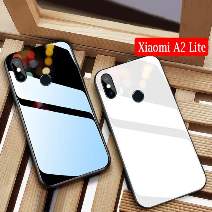 Xiaomi A2 Lite Case Mirror Tempered Glass Protector Casing For Xiaomi Mi A2 Lite Cases Glossy Glass Phone Cover Housing Tempered Glass Material Lazada