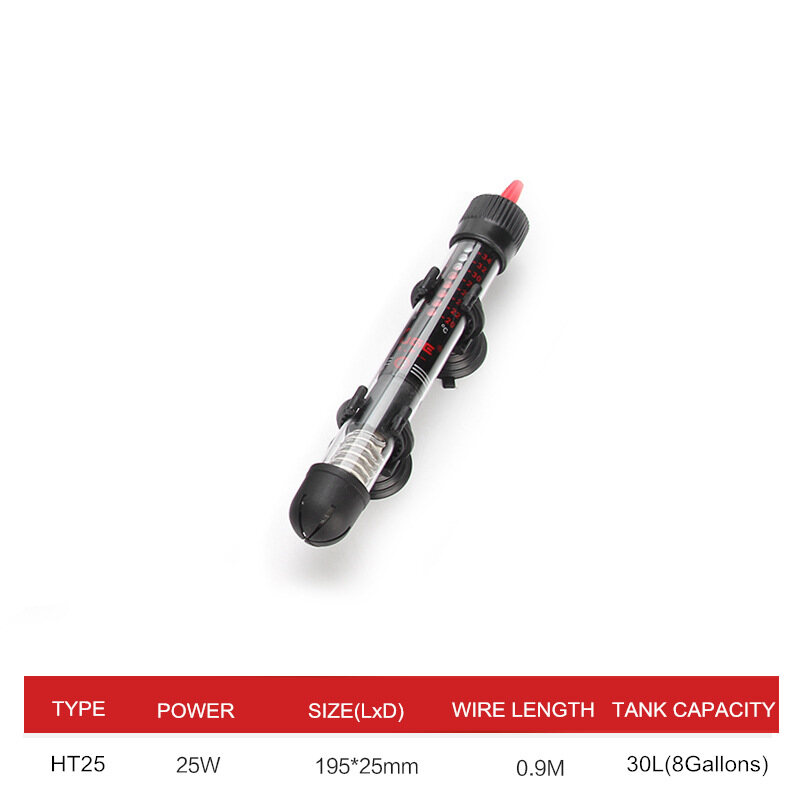 【HATELI】 （ 25W ） Phụ Kiện Hồ Cá, Cần Sưởi Bể Cá Thanh Gia Nhiệt Không Đổi Tự Động Cho Bể Cá Rùa Que Sưởi Ấm Nhiệt Độ Không Đổi Rod
