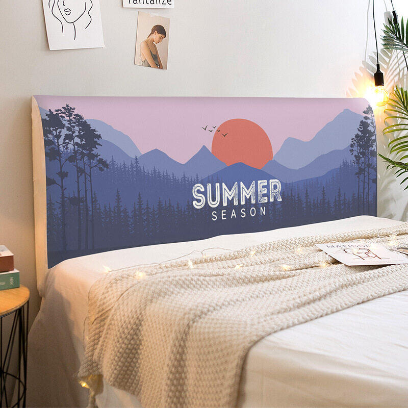 Stretch Bedhead Cover Printed Bed Headboard Decorative Protector 1.2/1.5/1.6/1.8/2.0/2.2m