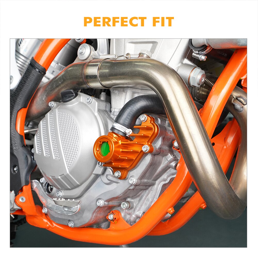 NICECNC Aluminum Front Brake Guard / Heel Protector For KTM 125-500 (2016-2025) - Orange/Black 7 thumbnail image