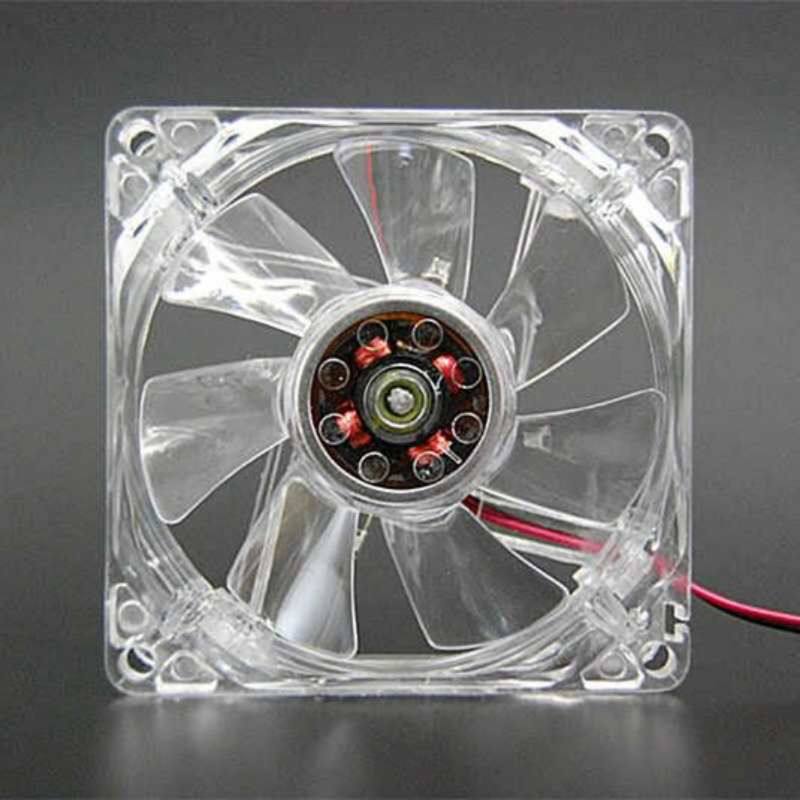 1 Cái 8Cm Khẩu Độ Kép Nhiều Màu Im Lặng LED Vỏ Máy Tính PC Quạt Làm Mát 12V Quạt Làm Mát