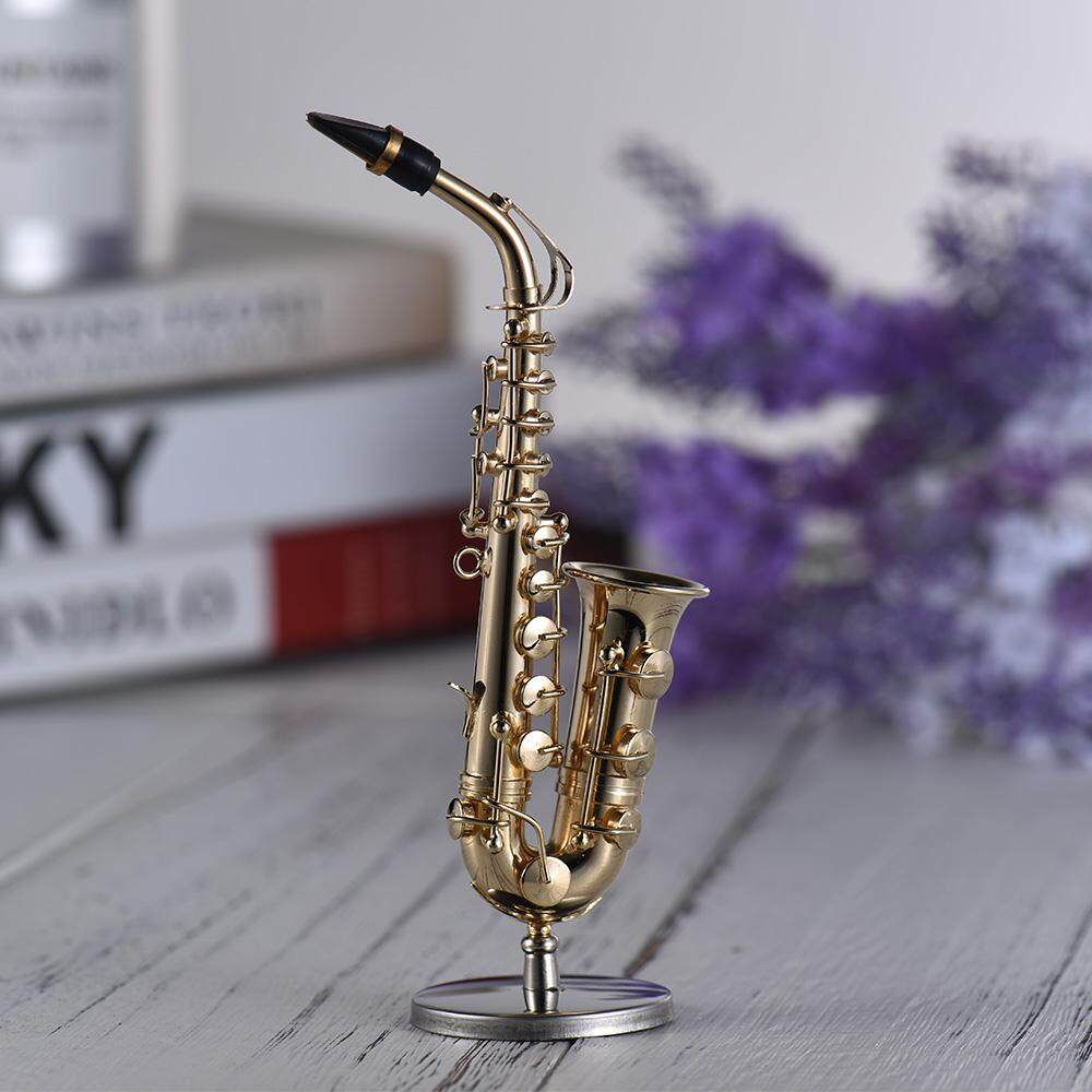 Mini Brass Alto Saxophone Sax Model Exquisite Desktop Musical ...