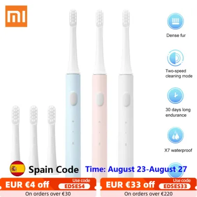 Xiaomi Mijia T100 Sonic Electric Toothbrush Mi Smart Toothbrush Colorful Three-in-One Set with Toothbrush Head IPX7 Waterproof