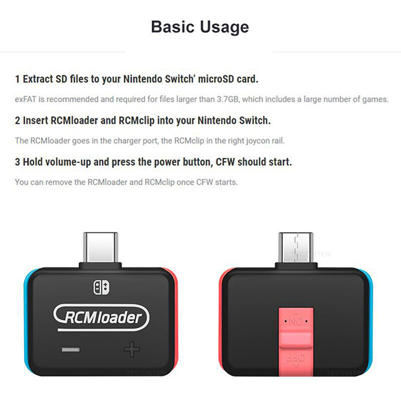 HF Switch RCM Loader Injector RCM Loader Auto Clip Jig Tool Dongle Kit For Nintendo Switch NS Compatible Nintendo Accessories