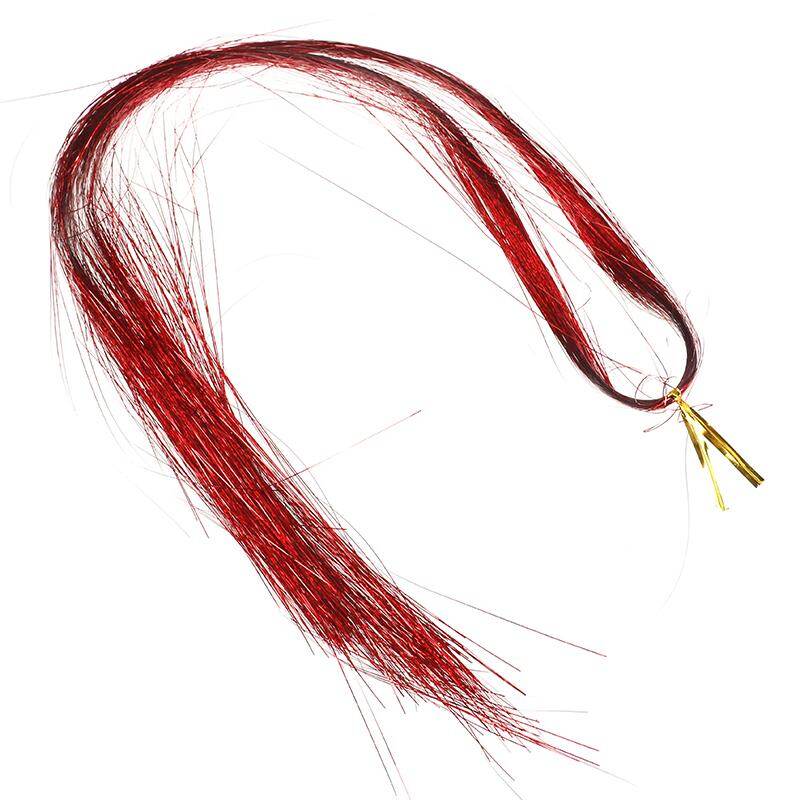 Ministar 120 Strands Hair Tinsel Bling Silk Hair Flare Strands Glitter Rainbow Hair Decor