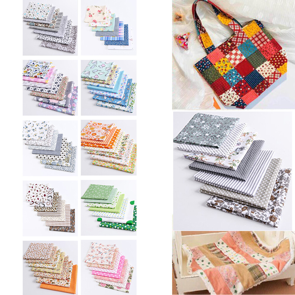【Ready Stock】Beautymaker 7Pcs Assorted Mixed Pattern Fat Quarter Bundle Quilting Cotton Fabric Sewing DIY