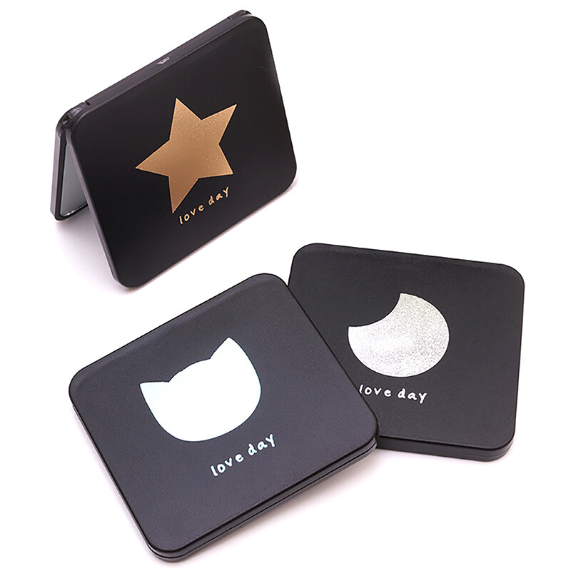 caomangjiuk Foldable Makeup Mirror Mini Square Makeup Vanity Mirror Portable Hand Mirrors Double-sided Compact Pocket Cosmetic Mirror