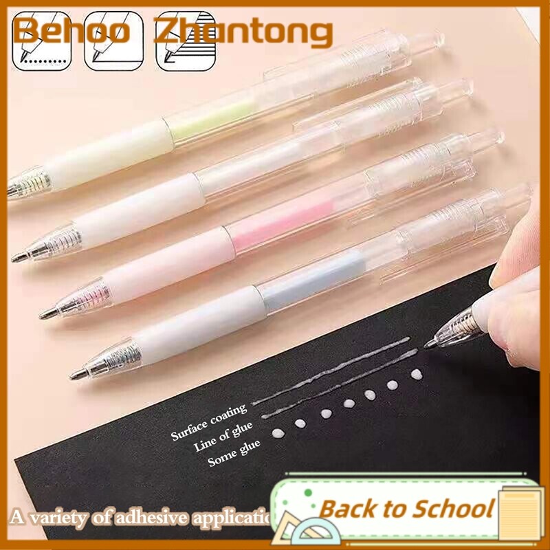 Behoo Solid Glue Stick Pen Press Pen Scrapbook Quick Dry Glue Pen High Viscosity Solid Glue Sticks Handmade Stationery Supplies Pens