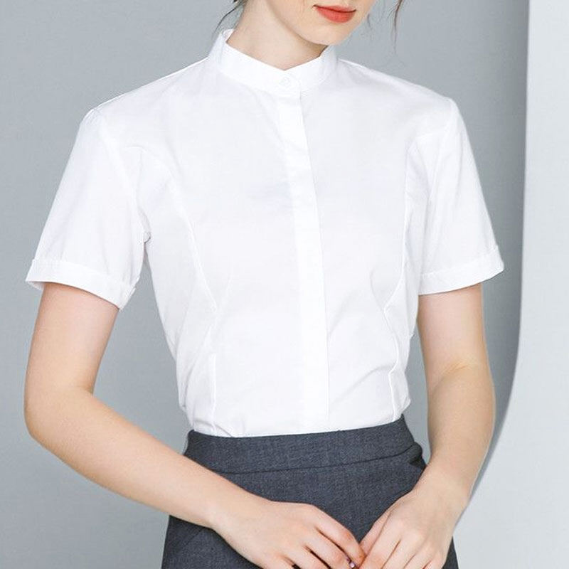 Áo Sơ CHICCHIC Công Sở Nữ Áo Sơ Mi Ngắn Tay Nữ