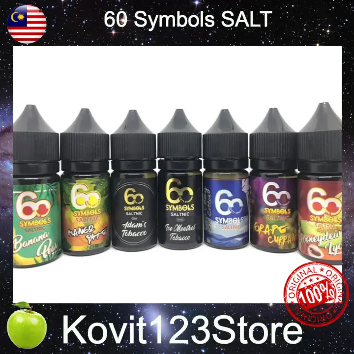 Original 60 Symbols Saltnic Salt Ejuice Eliquid Vape Juice 30ml Lazada