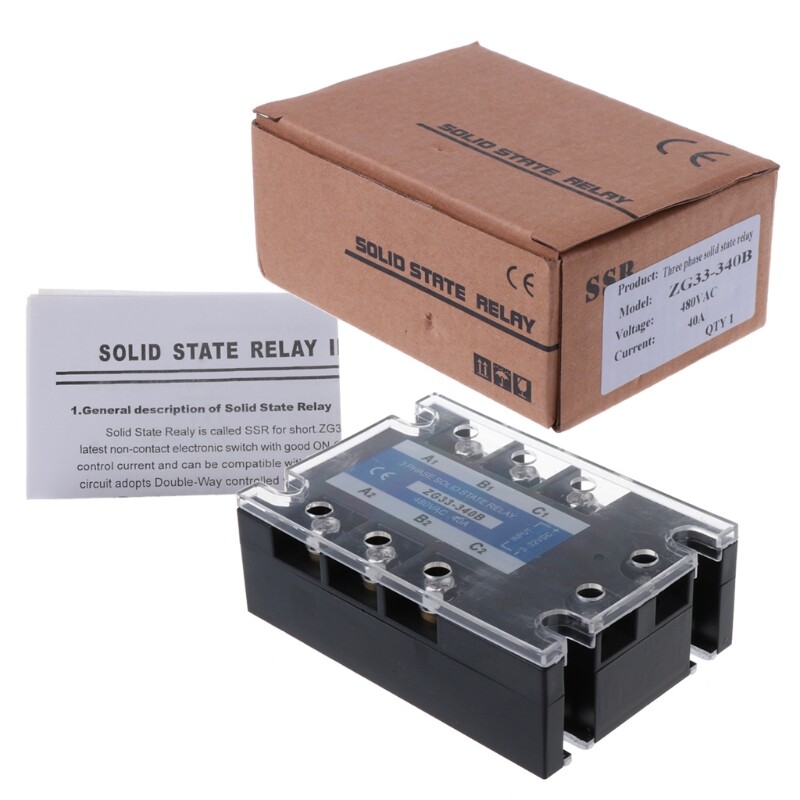 Zg33-340b 40a dc control ac three phase solid state relay ssr module