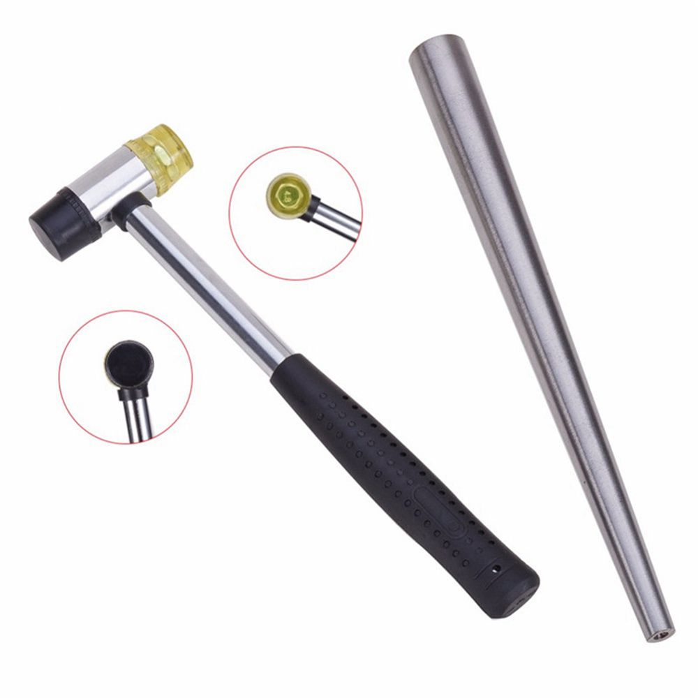 LYCHEE Round Head Solid Tap Manual Tile Installation Jewelry Craft DIY Rubber Hammer Hammer Installation Hammer Woodworking Tools