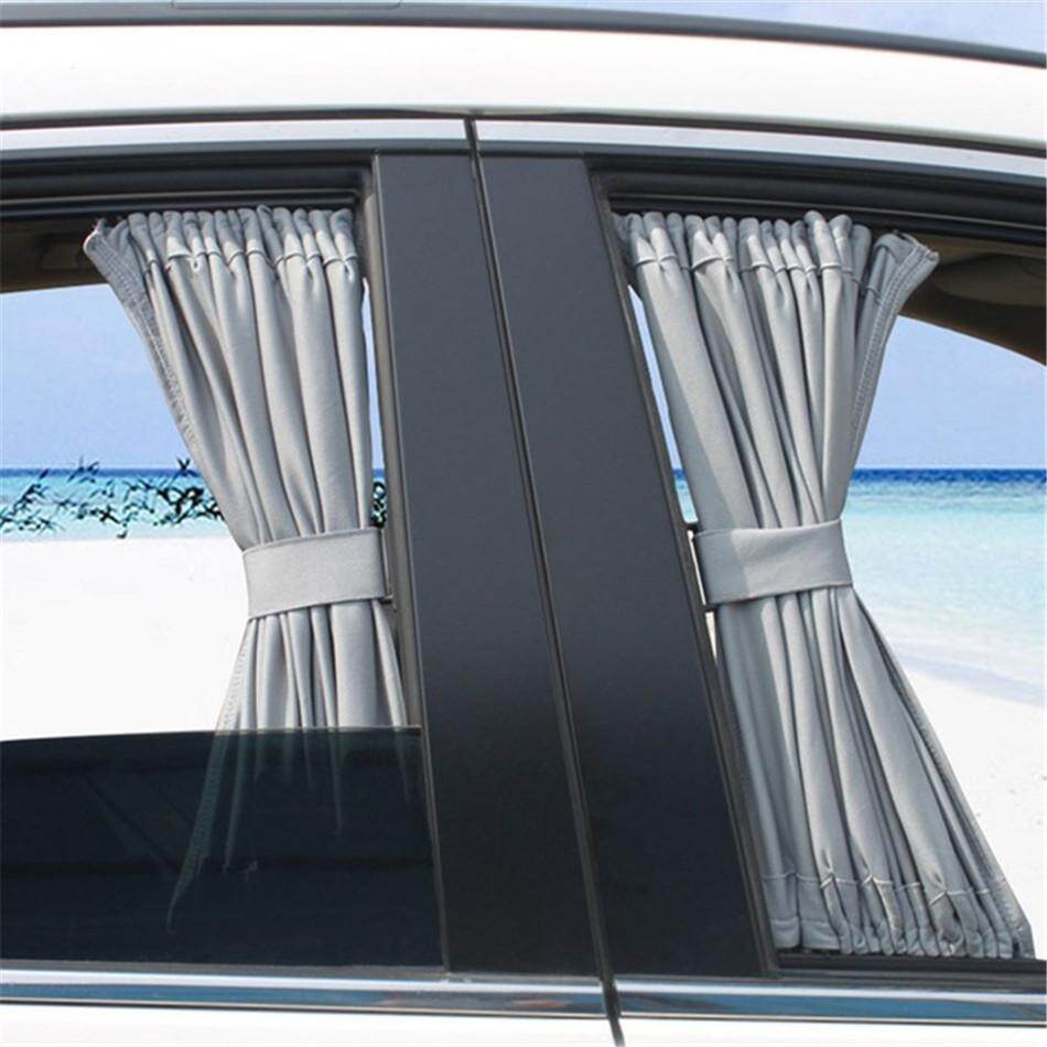 MA 2pcs/Set Universal Car Side Window Sunshade Curtains Auto Windows Curtain Sun Visor Blinds Cover Car-Styling S,L Size