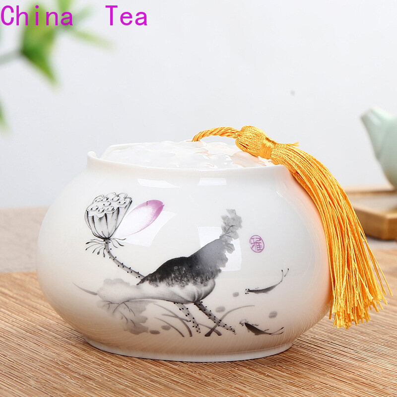 [Chất Lượng Cao, Giao Hàng Nhanh] Hộp Đựng Trà Bằng Gốm Sứ Celadon Lớn