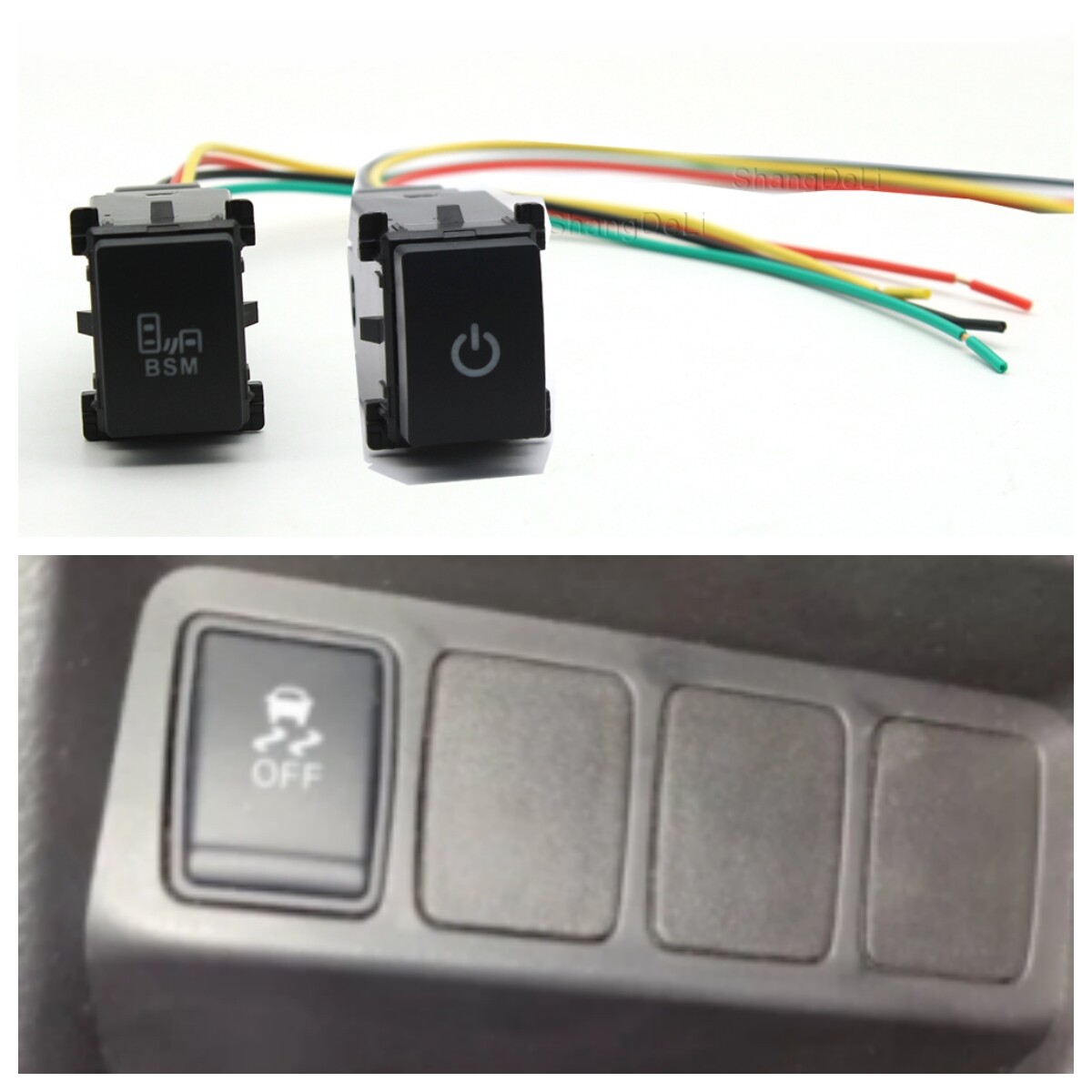For Subaru Car LED DRL Light Switch Middle Diff Lock Power On Off Trunk Fog Light Radar Push Button