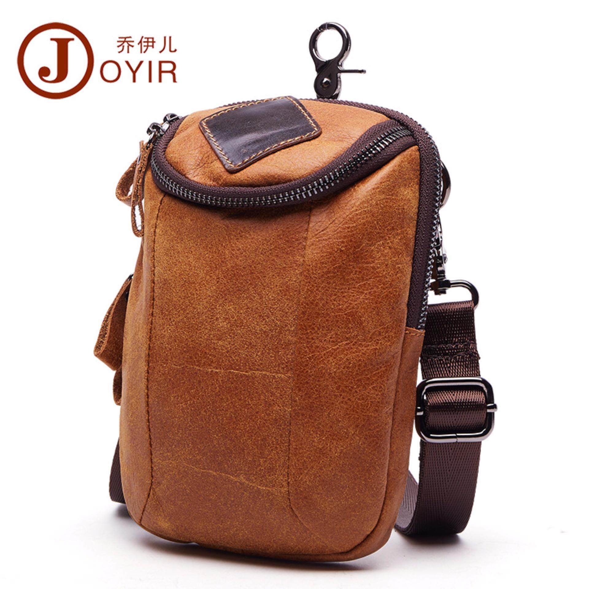 Buy & Sell Cheapest 2017 39 JOYIR Best Quality Product Deals 2017 Joyir Baru Desain Unik Pria Tas Kulit Asli Retro Kecil Crossbody Tas Bahu
