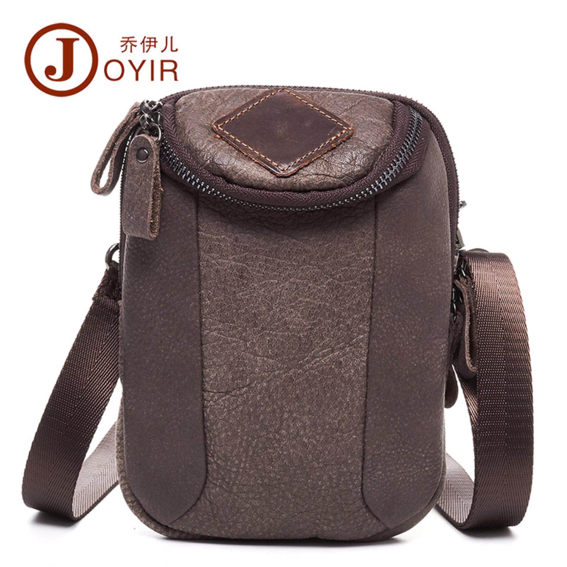 Buy & Sell Cheapest 2017 39 JOYIR Best Quality Product Deals 2017 Joyir Baru Desain Unik Pria Tas Kulit Asli Retro Kecil Crossbody Tas Bahu