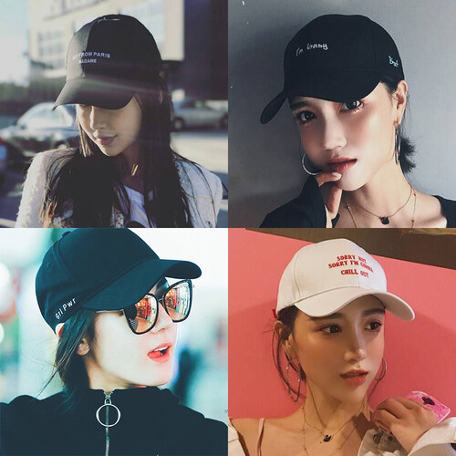 2017 Gaya Baru Musim Panas Topi Wanita Korea Pria Pasang 100 Mengambil Siswa Musim Panas Kepala Besar wajah Sangat Sesuai Bulat Wajah Sored Cap-Intl