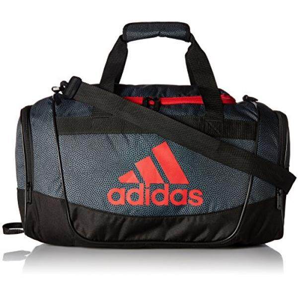 Adidas Defender II Tas Duffel, Satu Ukuran, Onix Grip/Hitam/Merah-Intl