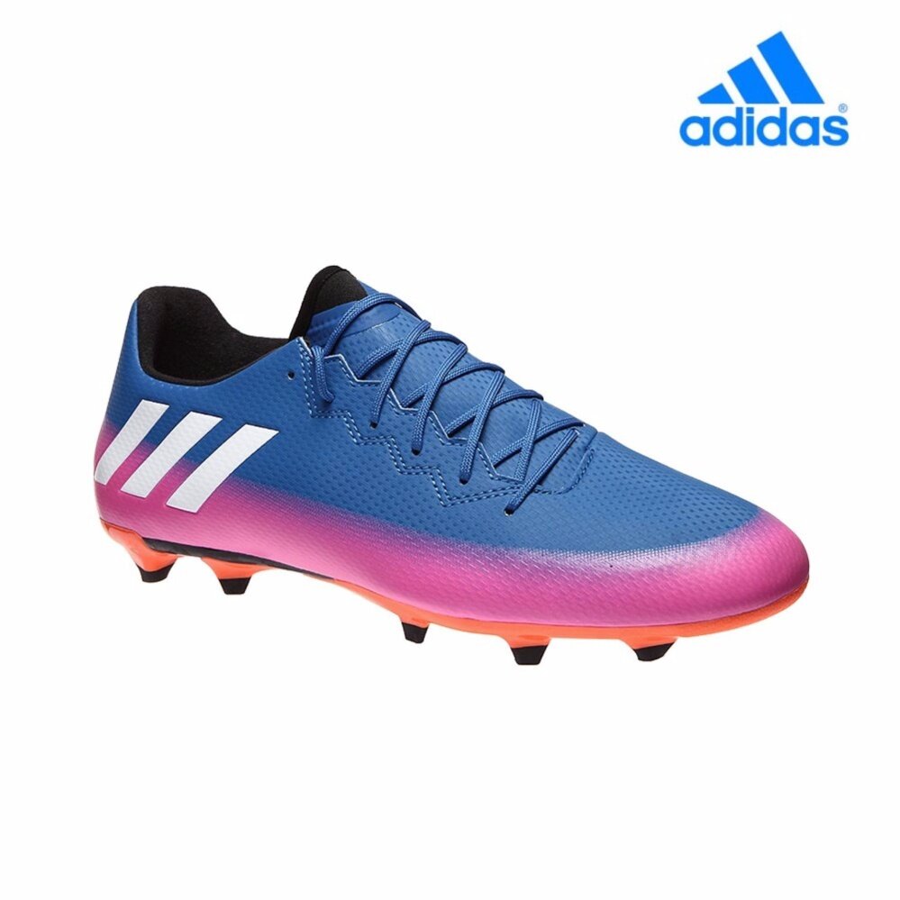 Adidas Sepak Bola X 16.3 Firm Ground Bot Pria BA9021 Biru/Ftwr Putih/Tenaga Surya Oranye-Internasional