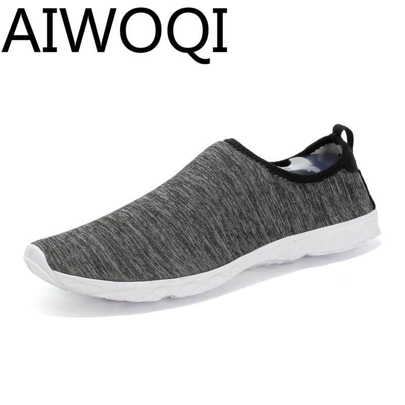 Aiwoqi Pria Sepatu Lari Terbaik 2018 Kasual Modis Sneakers Bernapas Sepatu untuk Menjalankan-Internasional