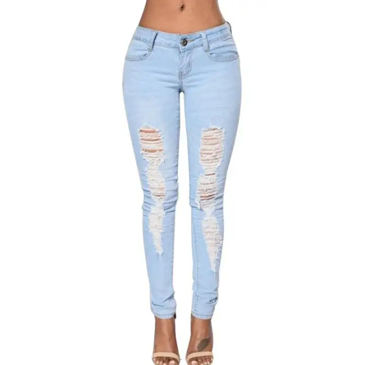 ladies cotton jeans pants