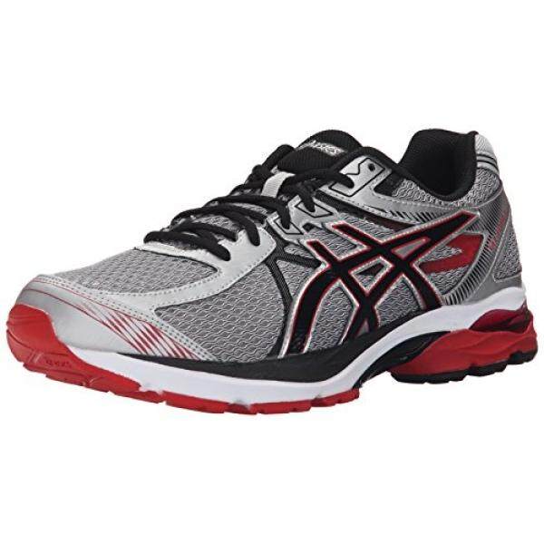 ASICS ASICS Mens GEL Flux 3 Running Shoe, Silver/Onyx/Racing Red, 12.5 M US - intl