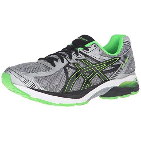 Asics Pria Gel Fluks 3 Menjalankan Sepatu, Lightning/Hitam/Hijau Gecko, Kami-Internasional