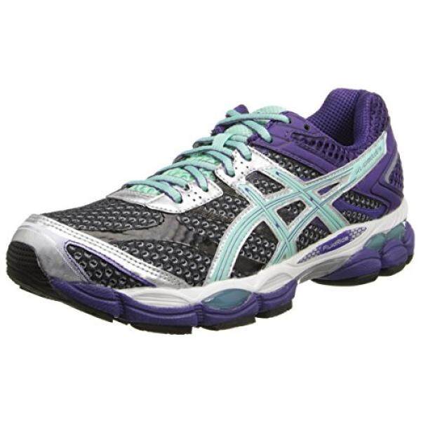 ASICS Womens Gel-Cumulus 16 Running Shoe,Onyx/Beach Glass/Purple, US - intl