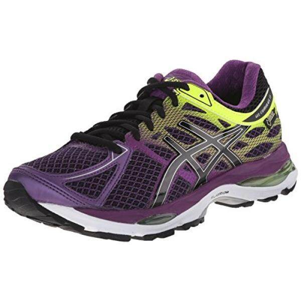 ASICS Womens Gel Cumulus 17 G TX Running Shoe, Plum/Onyx/Flash Yellow, US - intl