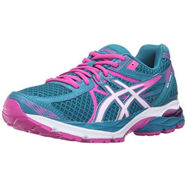 Asics Wanita Gel Fluks 3 Lari Shoe, Kedalaman Laut/Putih/Merah Muda Cahaya, 7 M Kami-Internasional