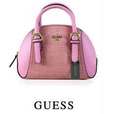 Guess Women Bags Price In Malaysia Best Lazada Authentic Guess Croc Effect Small Satchel Pink