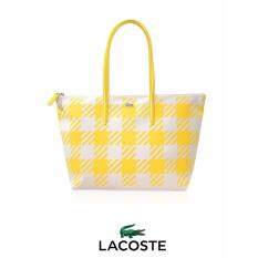 Lacoste Women S Bags For The Best Prices In Malaysia Authentic Lacoste Fantaisie Gingham Large Tote Bag Yellow