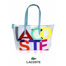 Lacoste Women S Bags For The Best Prices In Malaysia Authentic Printed Large Tote Bag Blue Multi