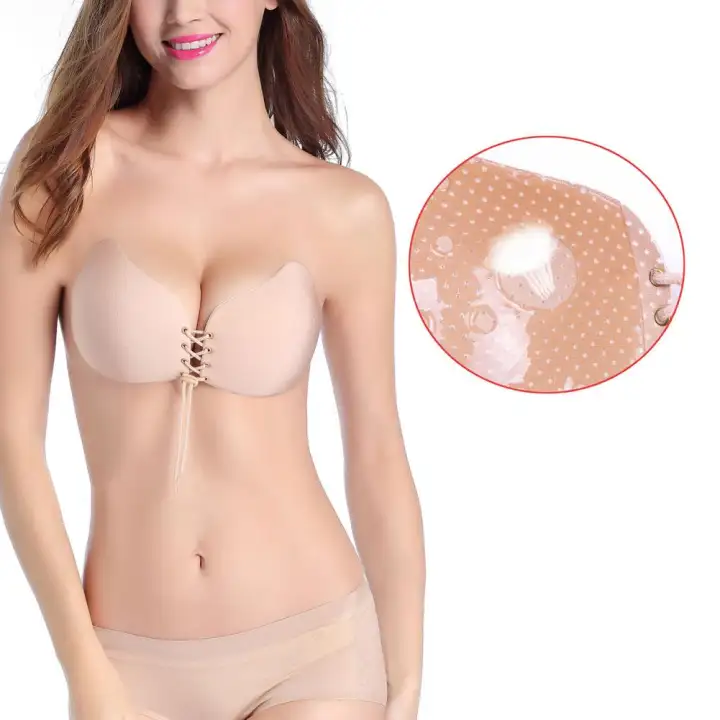 strapless bra with sticky sides