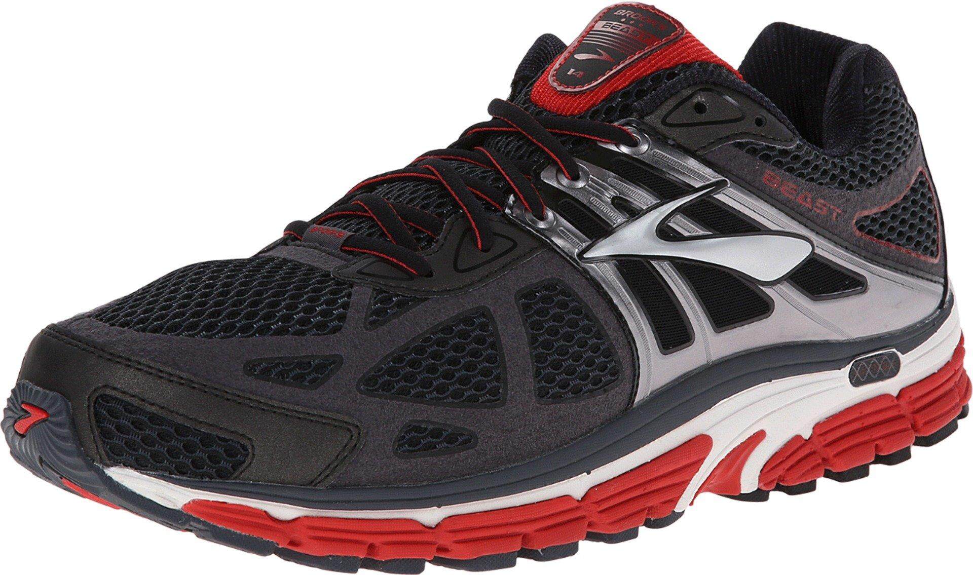 Brooks Pria Binatang 14 Mars/Anthracite/Perak Sneaker 9 D (M)-Internasional