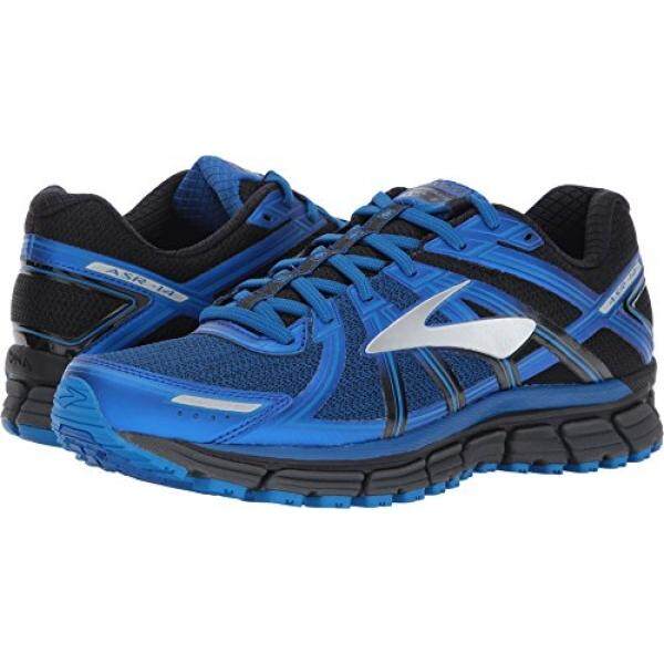 Brooks Pria Adrenalin ASR 14 Hitam/Hitam/Lapis Biru 9.5 D Kami-Internasional