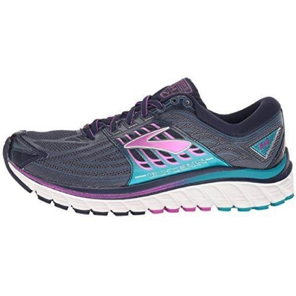 Brooks Wanita Gliserin 14 Peacoat Navy/Ungu Bunga Kaktus/Capri Breeze 11.5 B US-Intl
