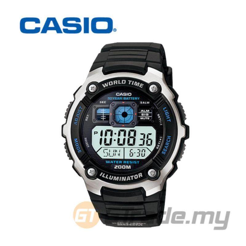 CASIO STANDARD AE-2000W-1AV WR200M Digital Watch - Black Malaysia