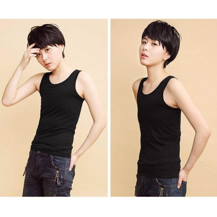 HUADE Chest Binder Flat Slim Vest Tomboy Cosplay 5Xl Les Breast Corsetcotton Long Camisoles(Int:S) - intl