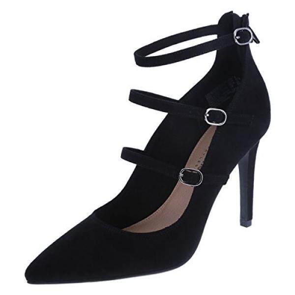Christian Siriano untuk Payless Wanita Hitam Wanita Leighton Tiga Gesper Pompa 5 Regular-Intl
